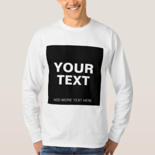 T-shirt Personnalisé Ajouter Votre Nom De Texte Photo Mens