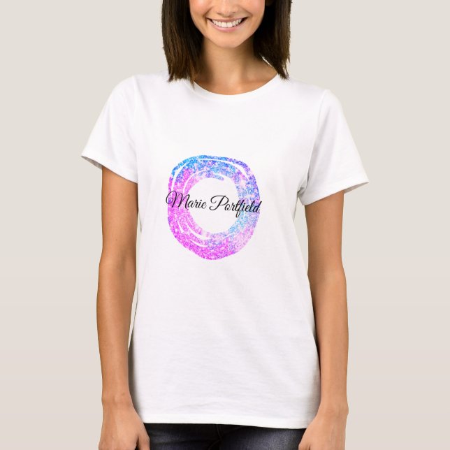 T-shirt personnalisé ajouter votre nom parties scintillant (Devant)
