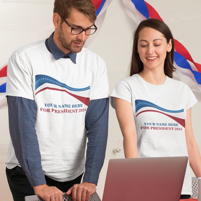 T-shirt Personnalisé Ajouter votre propre candidat à la pr (Créateur téléchargé)