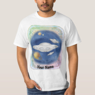 T-Shirt personnalisé Alien Gray Spaceship