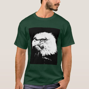 T-shirt Personnalisé Animal Eagle Visage Hommes Modèle mod