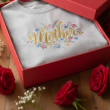 T-Shirt personnalisé avec design de fleur de mère