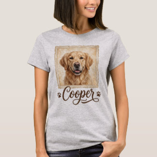 T-shirt personnalisé avec le nom du Golden Retriev