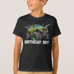 T-shirt Personnalisé Avec Le Nom Monster Truck Birthday Bo<br><div class="desc">Préparez-vous à réveiller le plaisir d'anniversaire avec ce T-Shirt Monster Truck Personnalisé Anniversaire Garçon ! Conçu pour les petits amateurs de sensations fortes, l'avant propose un texte audacieux et personnalisé comme "Birthday Crew", "Birthday Boy" ou votre phrase personnalisée, parfait pour faire de votre enfant la star du spectacle. Le graphique...</div>