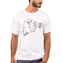 T-Shirt personnalisé avec les mains de Papa et Fil