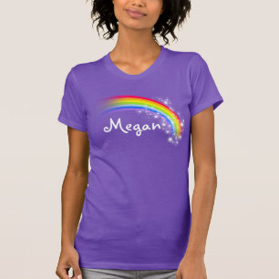 T-shirt personnalisé avec nom et arc-en-ciel et ét