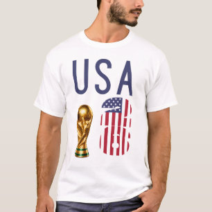 T-shirt personnalisé avec nom et numéro USA Coupe 