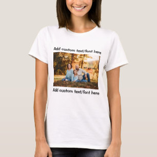 T-shirt Personnalisé avec photo et design de texte Tee