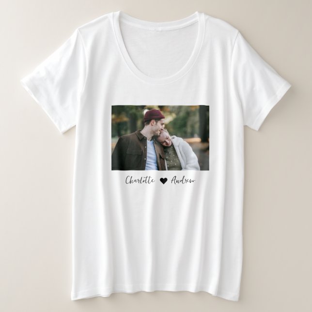 T-Shirt Personnalisé Avec Photo Et Texte (Design devant)