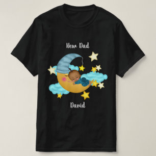 T-shirt personnalisé Baby Boy sur une lune Art