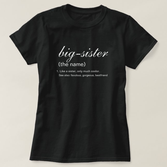 T-shirt personnalisé Big soeur (Design devant)