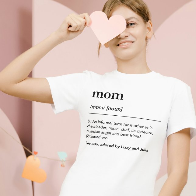 T-shirt Personnalisé blanc amusant dictionnaire de maman n (Créateur téléchargé)