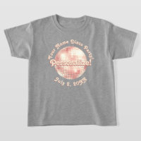 T-Shirt personnalisé Boule Disco Rétro Or Rose