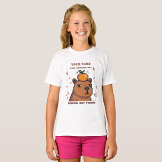 T-Shirt Personnalisé Capybara Pixel — Nom Personna