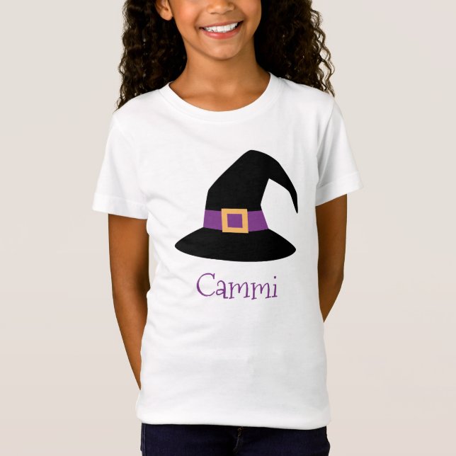T-shirt personnalisé Casquette de sorcière Hallowe (Devant)