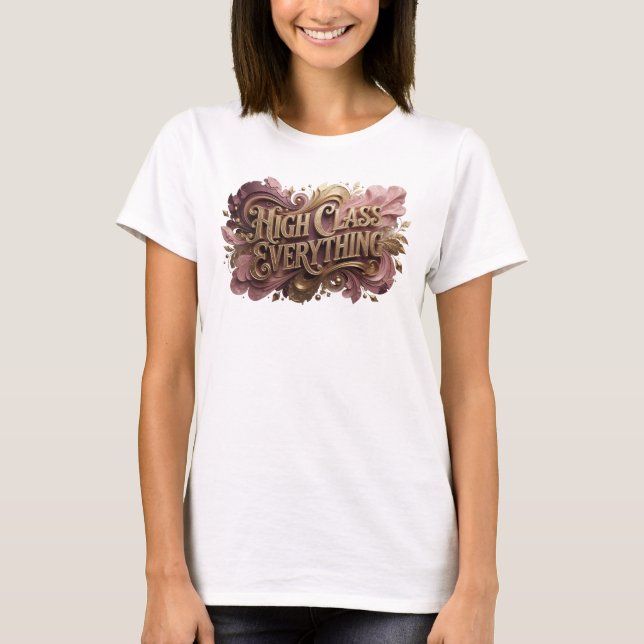 T-shirt personnalisé Catchy Red HIGH CLASS EVERYTH (Devant)