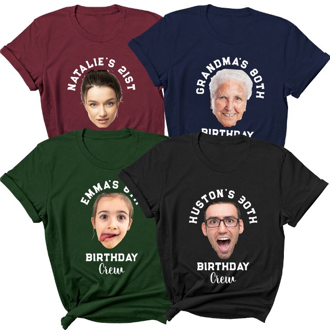T-shirt Personnalisé C'est mon anniversaire Nom du visage  (Créateur téléchargé)