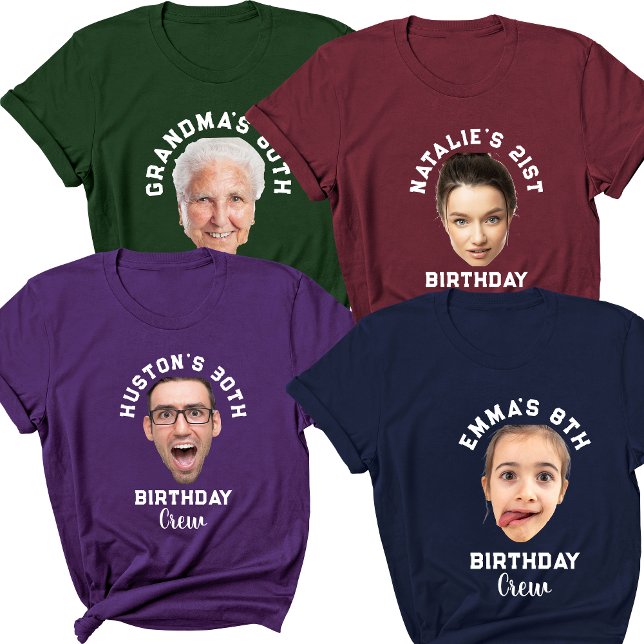 T-shirt Personnalisé C'est mon anniversaire Nom du visage  (Créateur téléchargé)