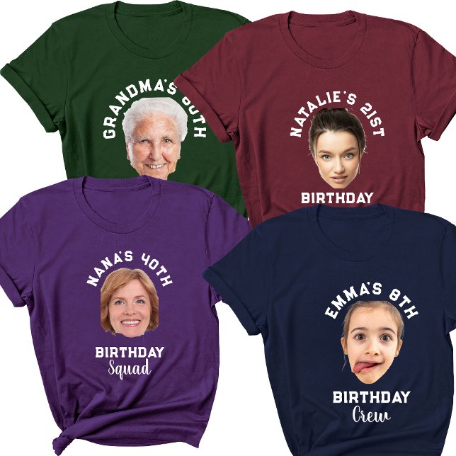 T-shirt Personnalisé C'est mon anniversaire Nom du visage  (Créateur téléchargé)