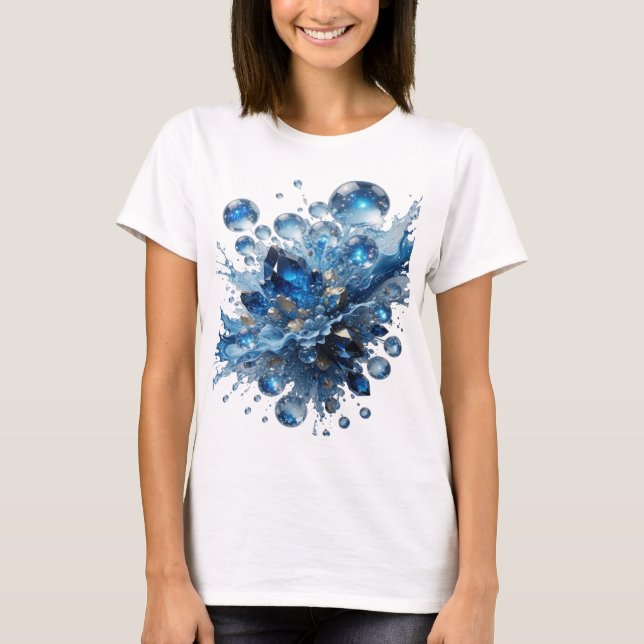 T-shirt personnalisé Chic Silver ÉLÉMENT D'EAU (Devant)