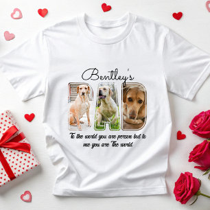 T-shirt Personnalisé Chien Photo Chien Papa Cadeau Amoureu
