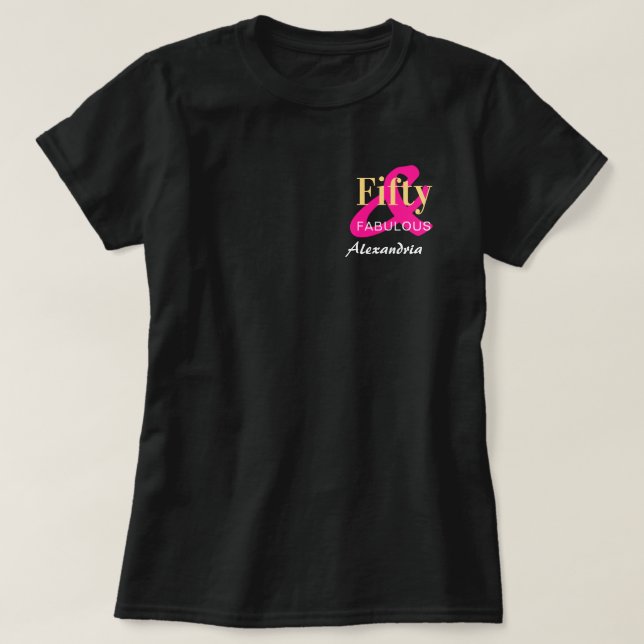 T-shirt Personnalisé Cinquante Fabuleux 50e Anniversaire H (Design devant)