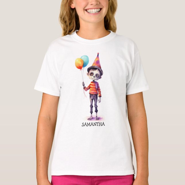 T-shirt Personnalisé Cute Kid Zombie Halloween (Devant)