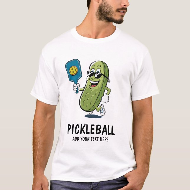 T-shirt Personnalisé Cute Pickle Jouer Pickleball Drôle (Devant)