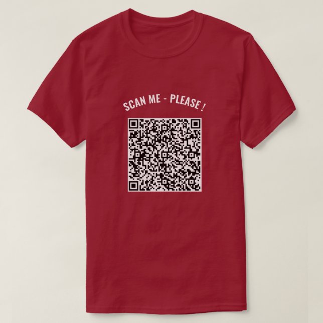 T-Shirt personnalisé d'analyse de code QR (Design devant)