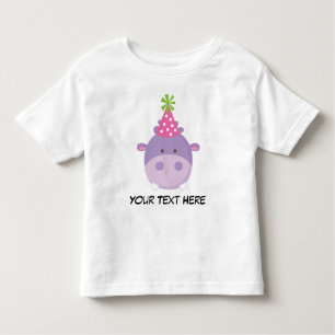 T-shirt personnalisé d'anniversaire d'hippopotame