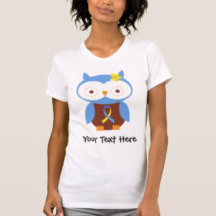 T-shirt personnalisé de hibou de ruban de syndrome