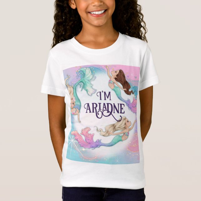 T-Shirt Personnalisé De Jolies Petites Sirènes Mer (Devant)