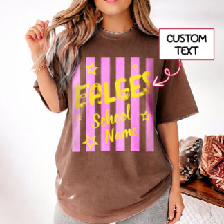 T-shirt personnalisé de mascotte d'esprit scolaire
