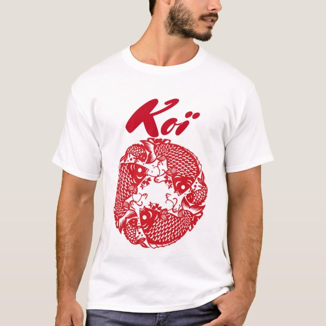 T-Shirt Personnalisé De Poisson En Carpe Koi (Devant)