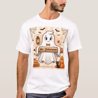 T-shirt personnalisé de professeur fantôme mignon