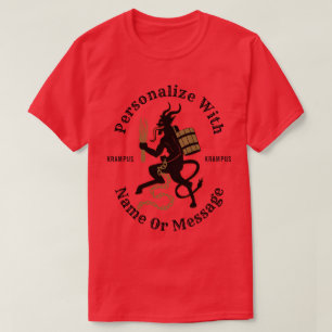 T-shirt personnalisé de rouge de Krampus