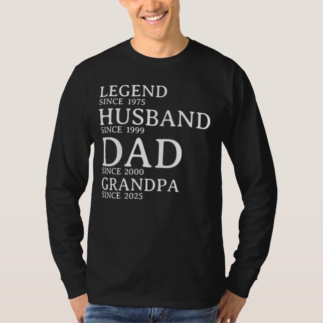 T-shirt Personnalisé depuis l'année Légende mari papa gran (Devant)