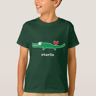 T-shirt personnalisé drôle avec un jeune alligator