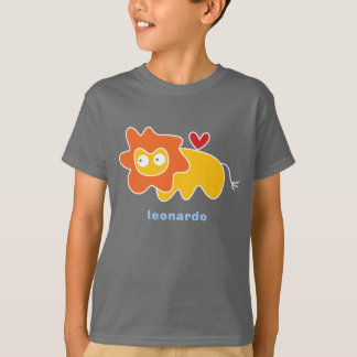 T-shirt personnalisé drôle enfant lion cartoon cad