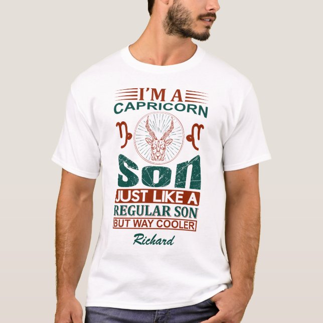 T-shirt Personnalisé Drôle Je suis un Capricorne Son signe (Devant)