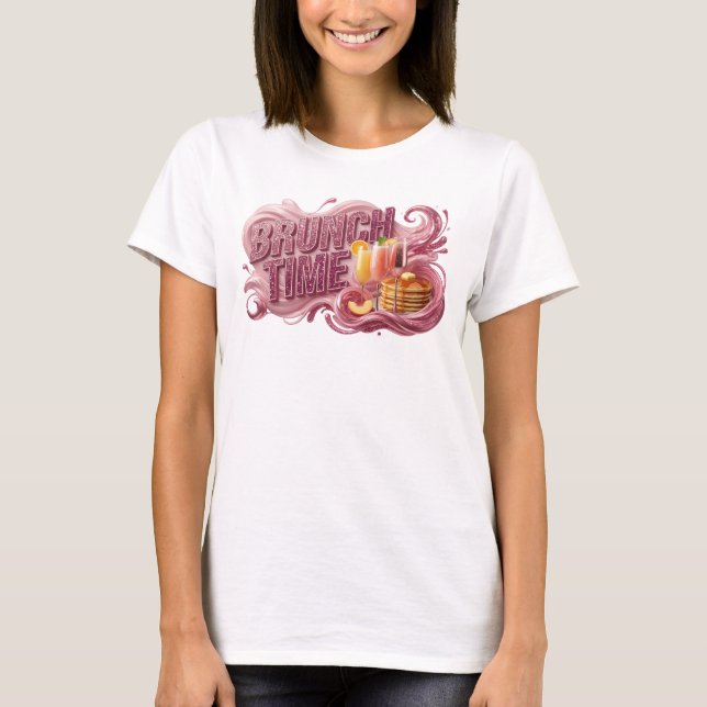 T-shirt personnalisé Dynamic Red BRUNCH TIME (Devant)