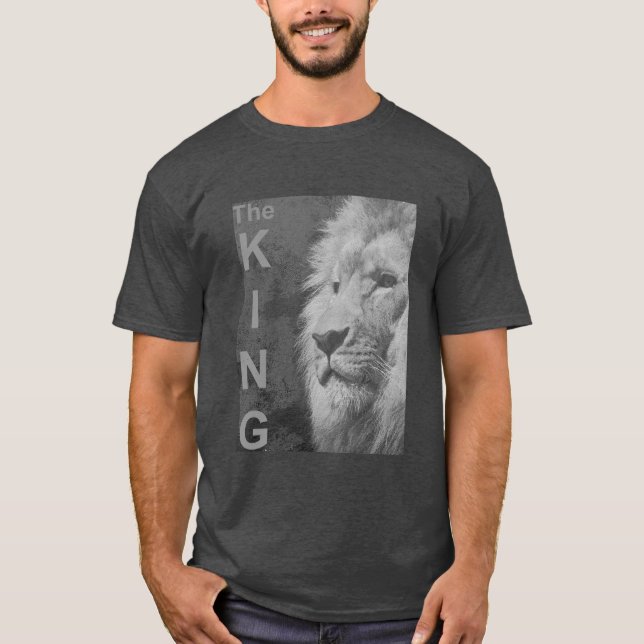 T-shirt Personnalisé Élégant Pop Art Moderne Tête de Lion  (Devant)