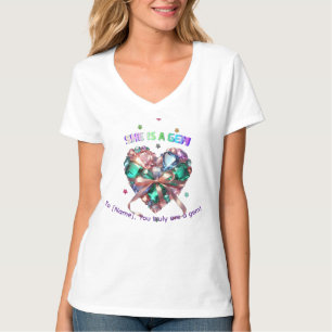 T-shirt Personnalisé Elle Est Un Cœur De Gemme Bijou De Ge