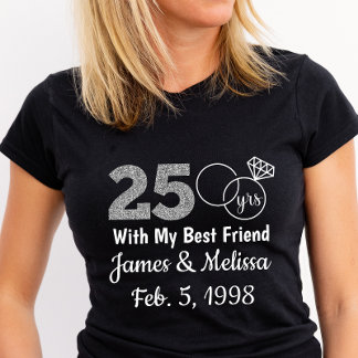 T-shirt personnalisé et personnalisé du 25e annive