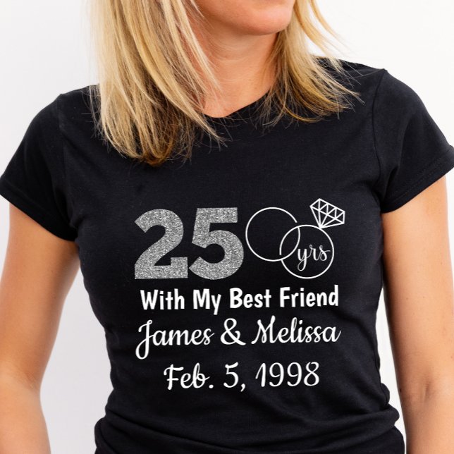T-shirt personnalisé et personnalisé du 25e annive (Créateur téléchargé)