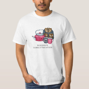 T-shirt Personnalisé Famille Vacances Camping Voyage Nom d