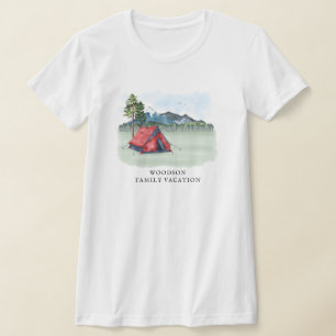 T-shirt Personnalisé Famille Vacances Camping Voyage Nom d