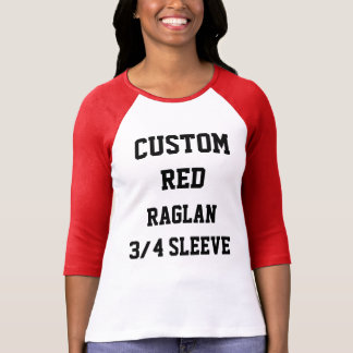 T-shirt Personnalisé Femme RED 3/4 SLEEVE RAGLAN