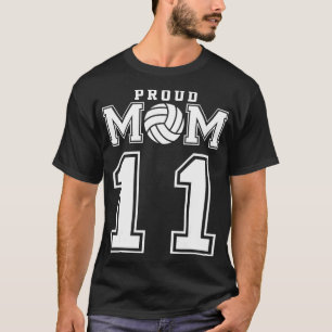 T-shirt Personnalisé Fier Volleyball Maman Numéro 11 Perso