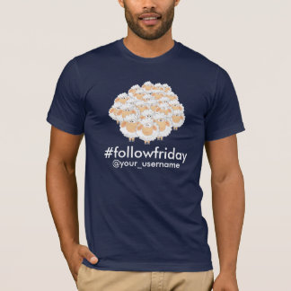 T-shirt personnalisé #followfriday Mouton noir